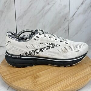 Brooks Ghost 15 Mens Size 11 D White Ebony Oyster Running Walk Shoes 1103931D149